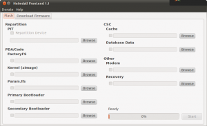 Heimdall Ubuntu Startbildschirm