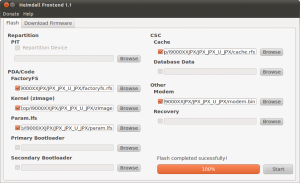Heimdall Ubuntu: Flashvorgang erfolgreich