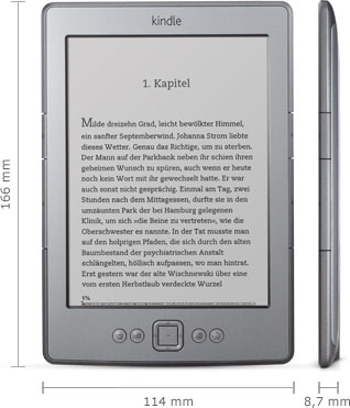 Amazon Kindle: Schlanke Abmessungen
