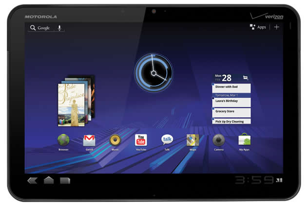 Motorola Xoom Android Honeycomb Tablet