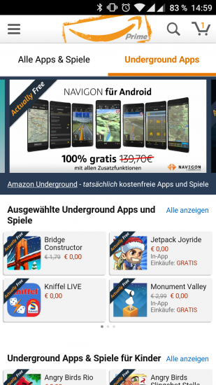 Navigon Europe kostenfrei bei Amazon Underground