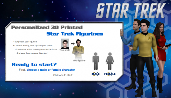 Star Trek figures on cubify.com