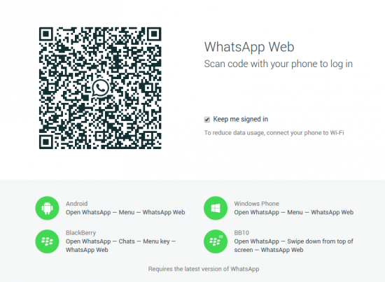 WhatsApp Web QR-Code scannen