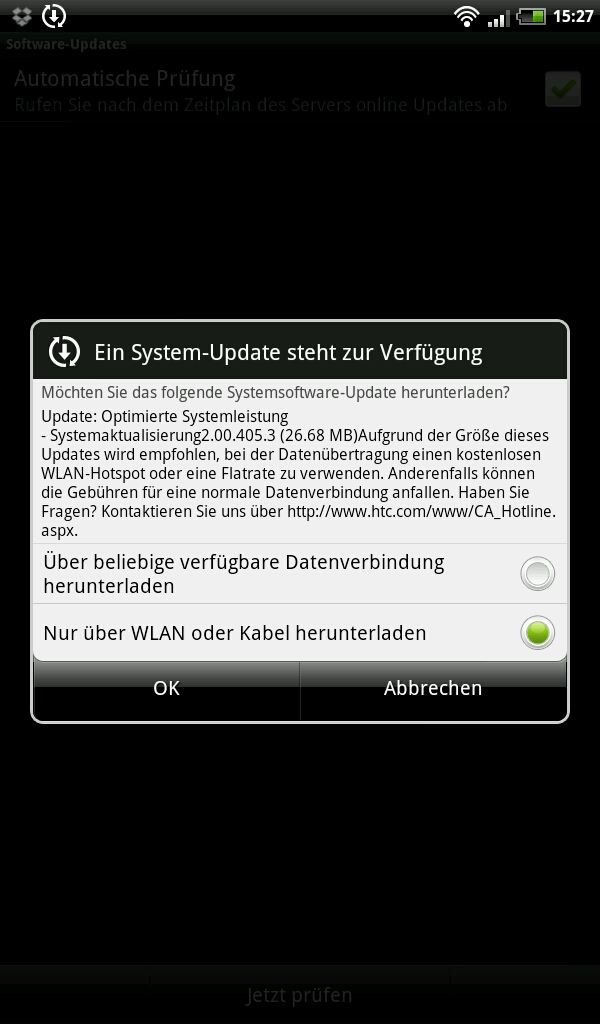 HTC Flyer Update 2.00.405.3 Schritt 1