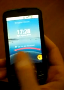 Android 2.0 Lockscreen (Screenshot aus Video)