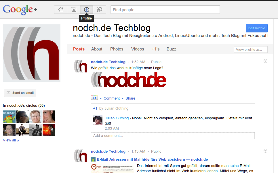 Google+ Profil von nodch.de