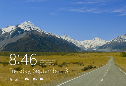 Windows 8 Lockscreen (Bild: Microsoft)