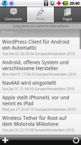 WordPress Client für Android