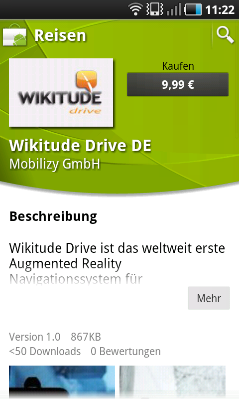 Wikitude Drive im Android Market