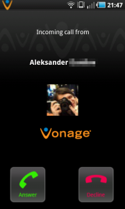 Vonage Mobile App for Facebook