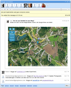Blogger Wave mit Google Maps Gadget