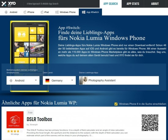Windows Phone 8 Alternative App #Switch